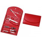 Manikűrkészlet | Pénztárca formájú | Piros