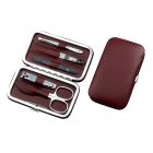 Kis Fémkeretes Manikűrkészlet | Krómozott | 1 Ollós | Körömcsipeszes | Bordó