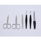 Nagy Pénztárca Formájú Manikűrkészlet | 2 Ollós | Nikkelezett | Teknősbarna