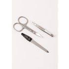 R. Klaas/Solingen | Meriva Manikűrkészlet | Kis úti | Kombiollós | Rozsdamentes | Tengerészkék bőrtokban