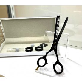   Hair Professional | Ritkító Olló | Jaguar Style | 5,5" | Rozsdamentes | Fényes Fekete | Egyoldalas