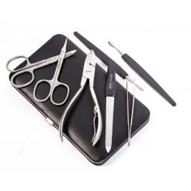   Magyar Kézműves Manikűrkészlet | Nagy Fémkeretes | Fekete